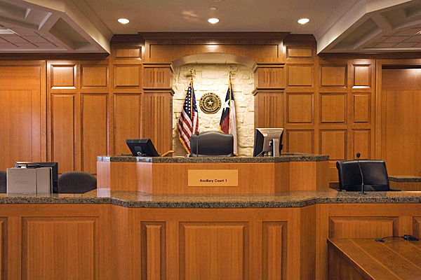 A photo of a courtroom